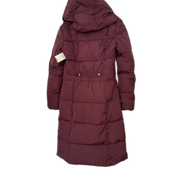 Cole Haan Merlot Hooded Down Puffer – XS, Cozy Luxe, NWOT - Picture 4 of 10